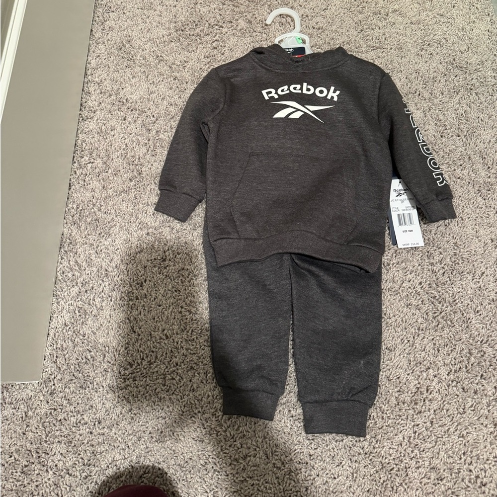 NWT 12-18 month Reebok sweatshirt and sweatpants toddler boy
